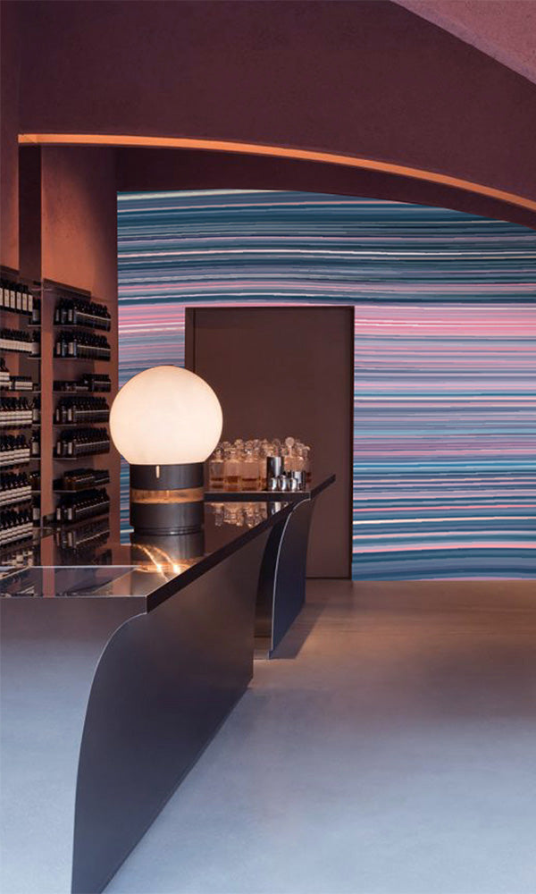 Pink & Blue Streaked Lines Mural M9894-Sample
