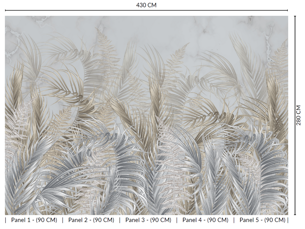Swaying Palm Leaves Wall Mural M2658