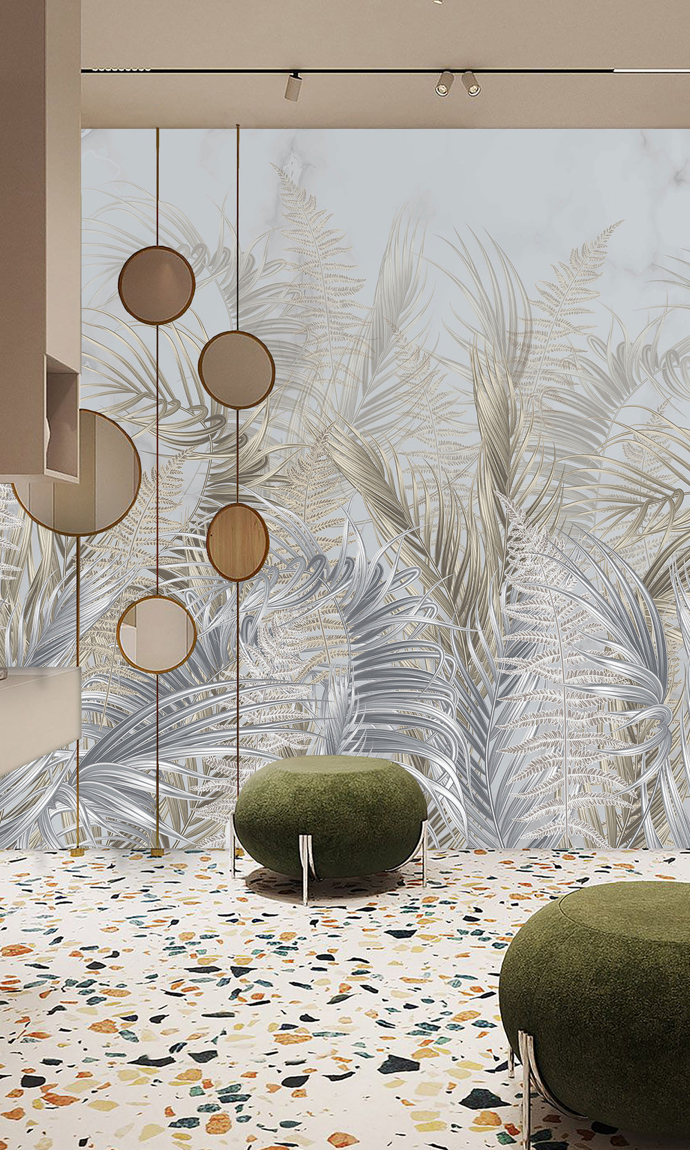 Swaying Palm Leaves Wall Mural M2658