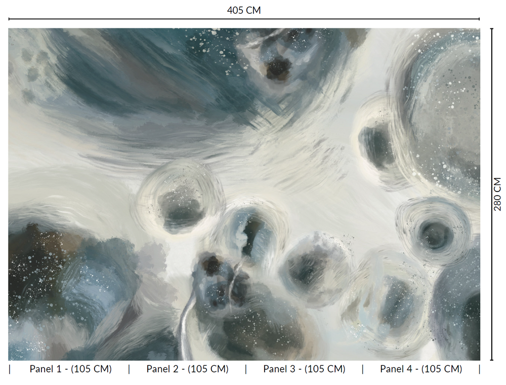 Abstract Bubbles Wall Mural M2640