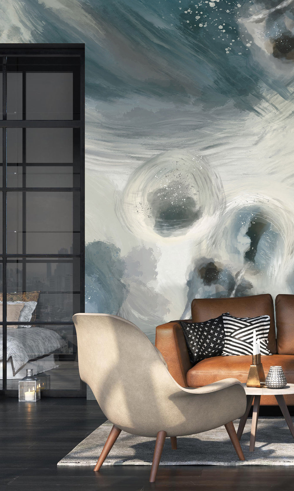 Abstract Bubbles Wall Mural M2640