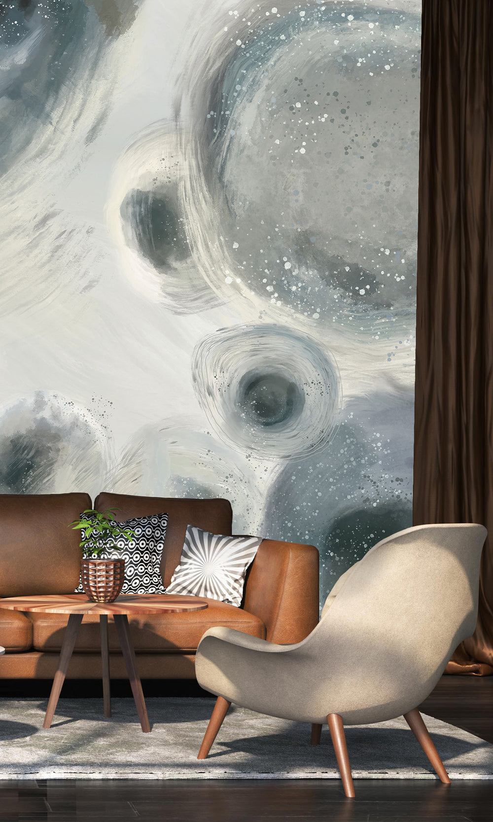 Abstract Bubbles Wall Mural M2640