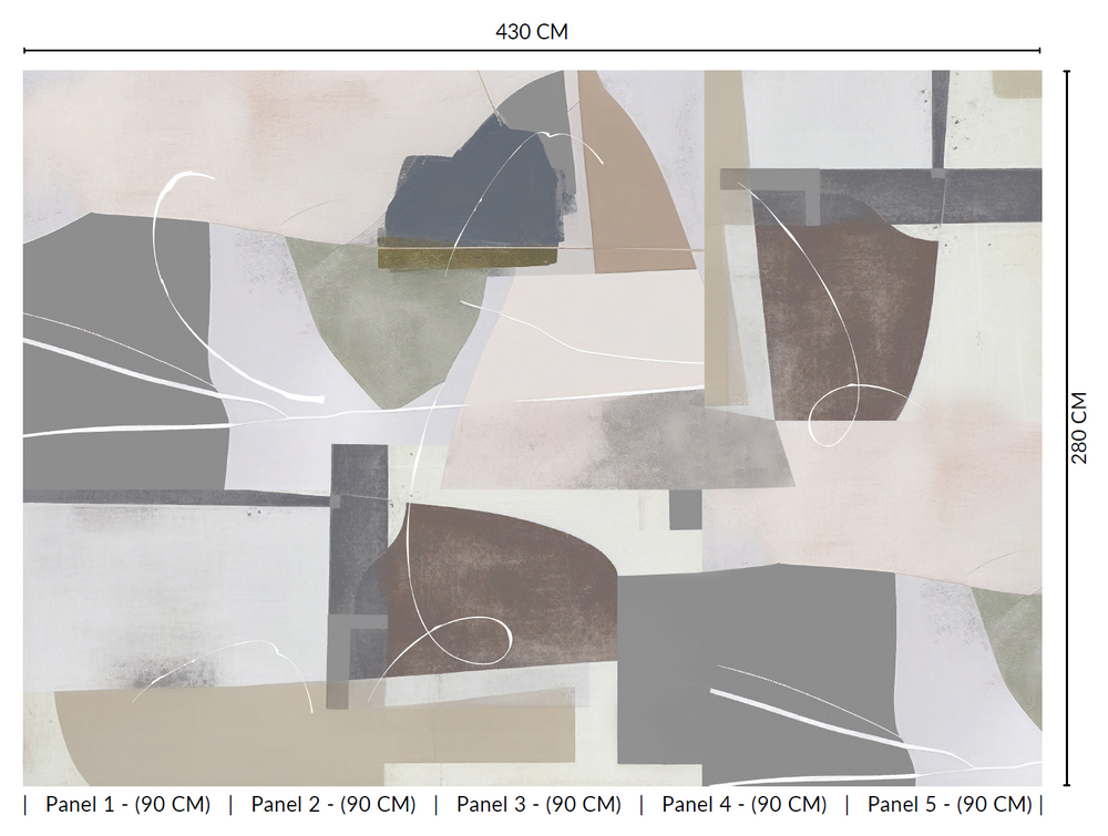 Abstract Geometric Painting Wall Mural M2647