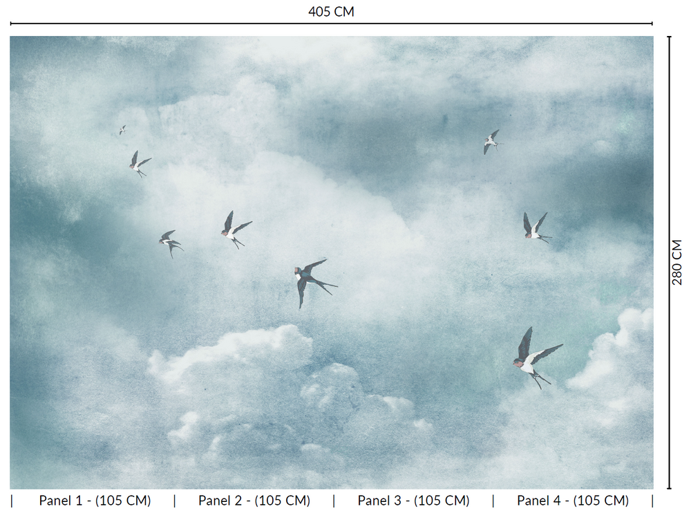 Migratory Swallows Murals M2641