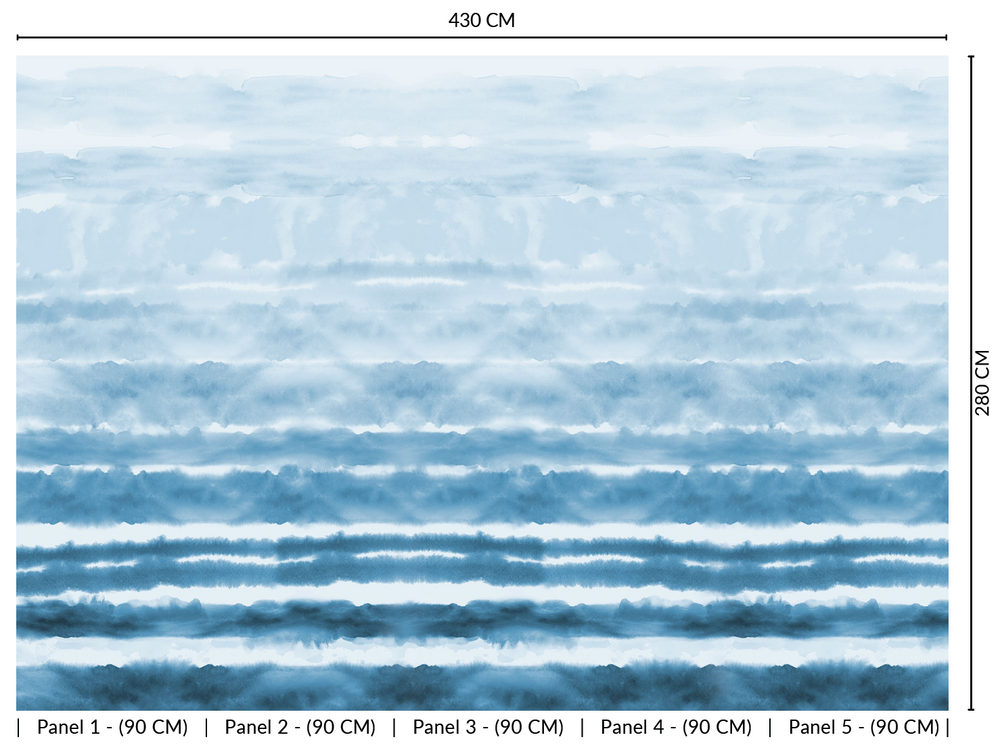 Rolling Abstract Waves Murals M2659