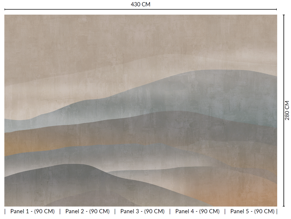 Abstract Mountain Range Wall Mural M2652