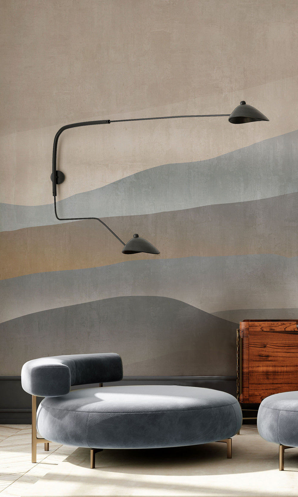 Abstract Mountain Range Wall Mural M2652