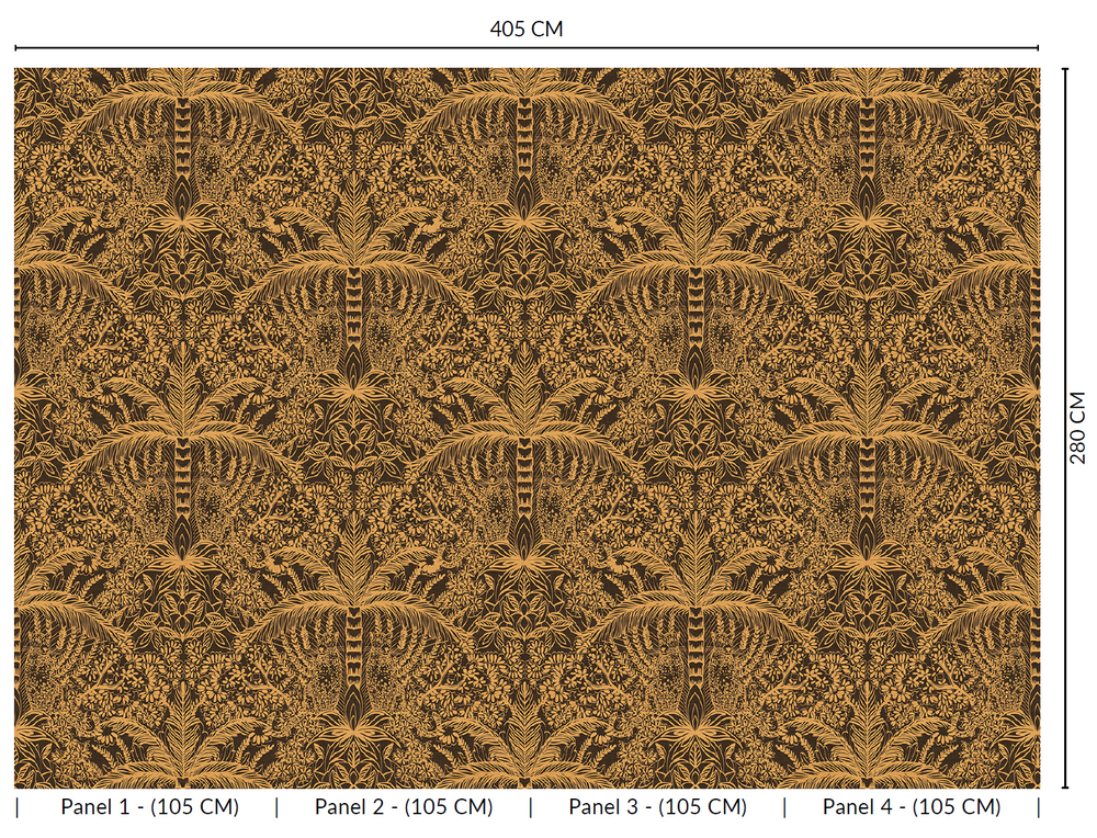 Botanical Blocks Wall Mural M2634