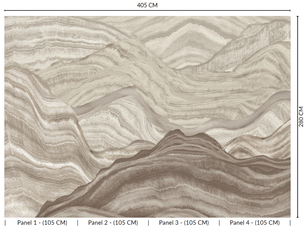 Abstract Mountains Murals M2643 - Sample