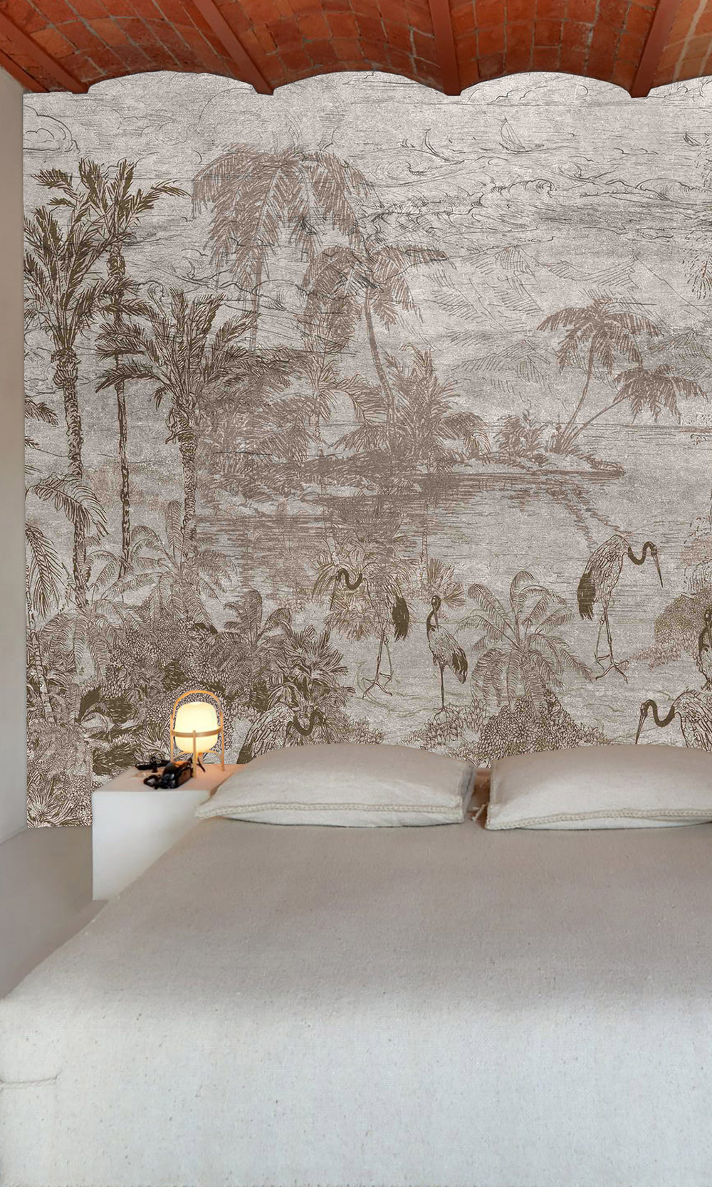 Flamingos by the Beach Murals M2665 - Sample