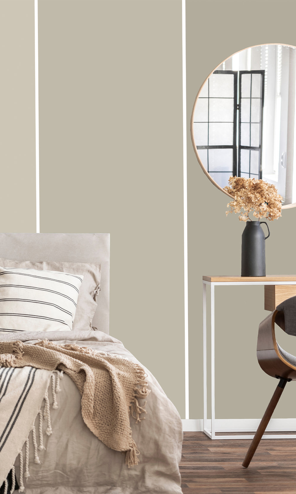 Brown Bayadere Stripes Wall Mural M2655