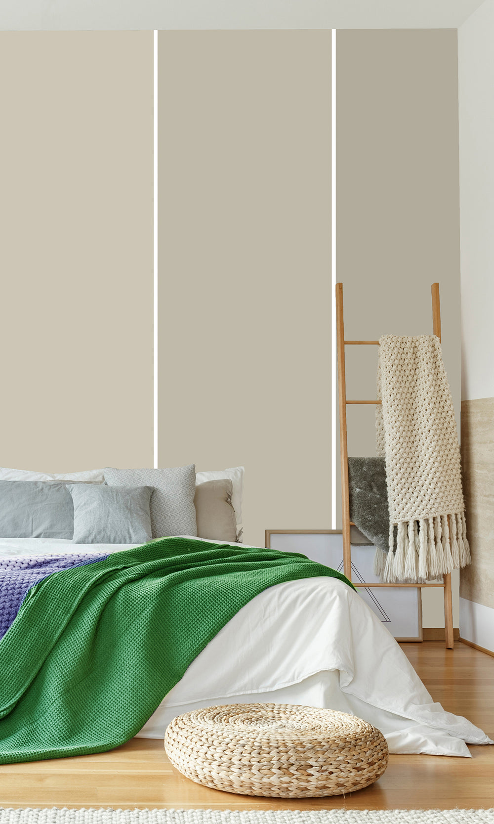 Brown Bayadere Stripes Wall Mural M2655