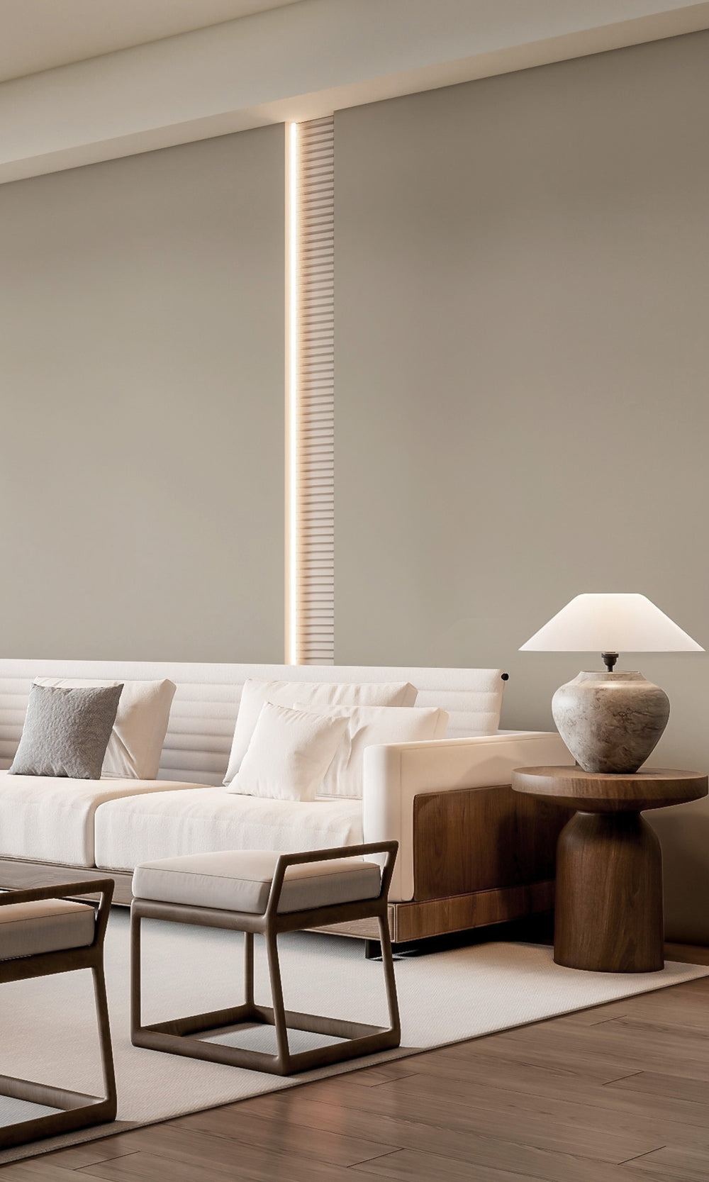 Brown Bayadere Stripes Wall Mural M2655