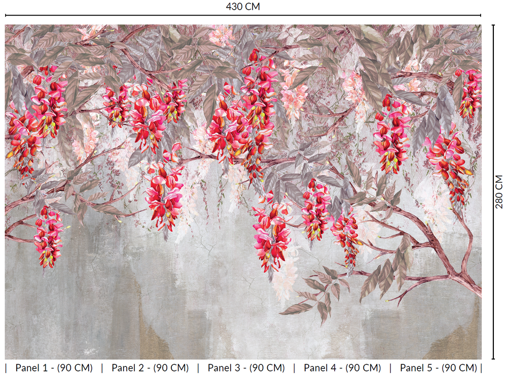 Pink Acacias in Bloom Murals M2663