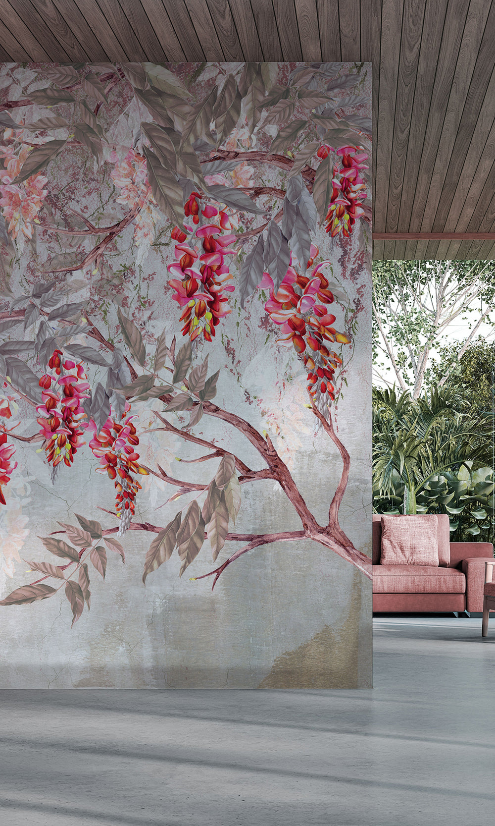 Pink Acacias in Bloom Murals M2663