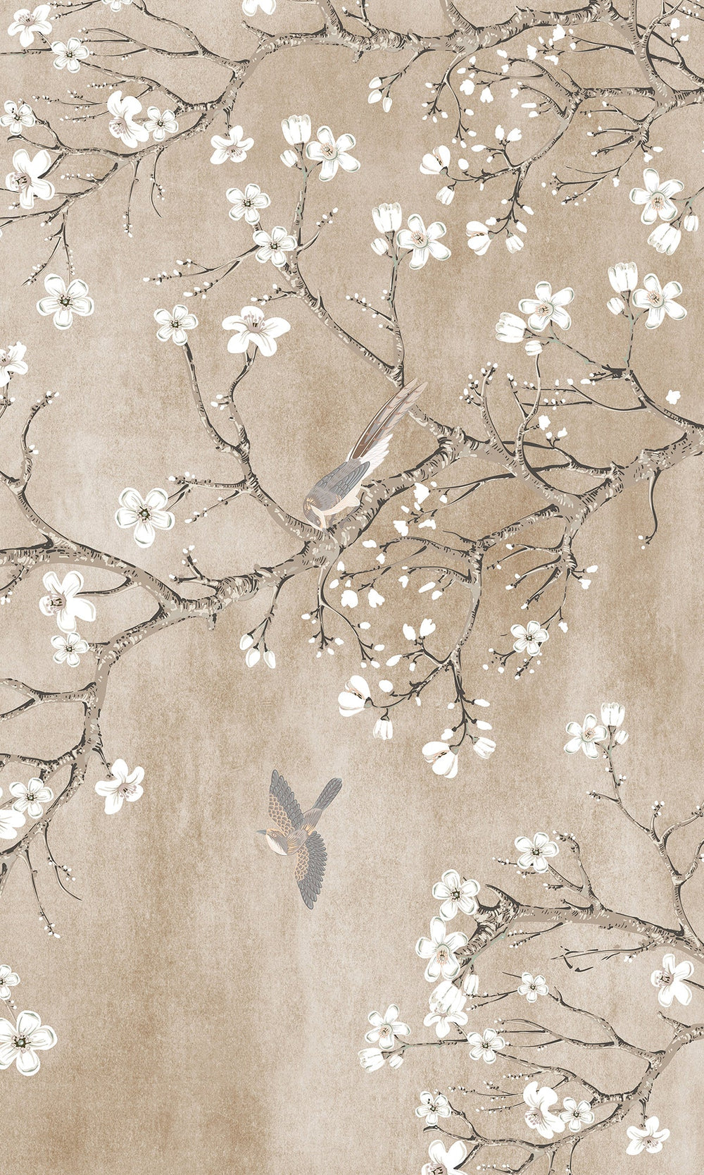 Beige Blossoming Almond Tree Murals M2657 - Sample