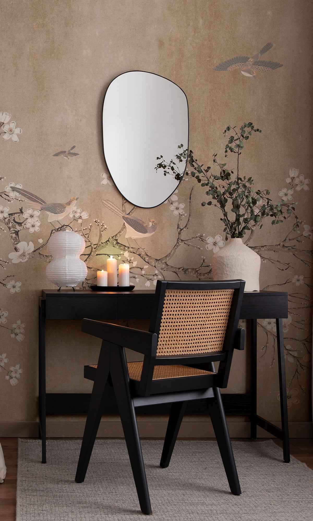 Beige Blossoming Almond Tree Murals M2657