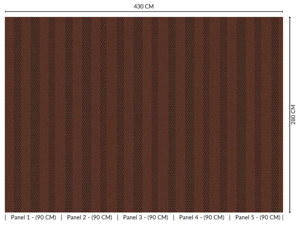 Brown Striped Diamond Lattice Murals M2650 - Sample