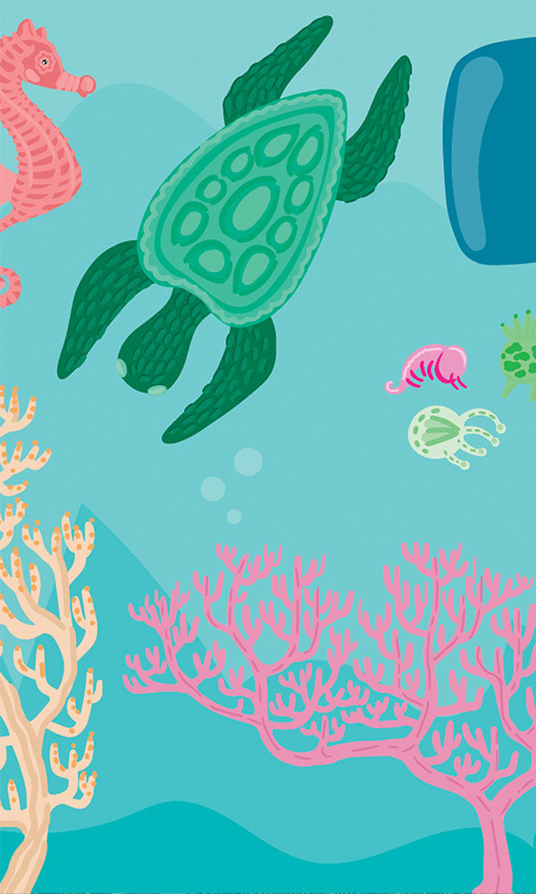 Blue Ocean Friends Mural M9906-Sample