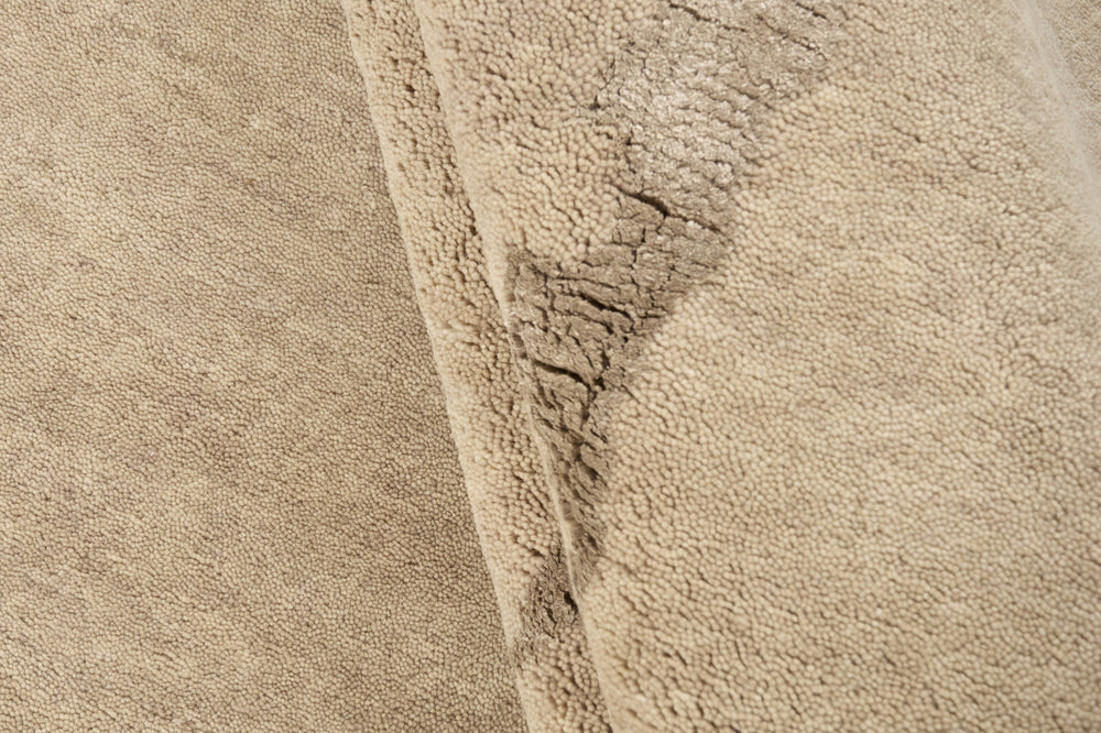 Beige Abstract Concrete Effect Hand Knotted Rectangular Luxury Rugs