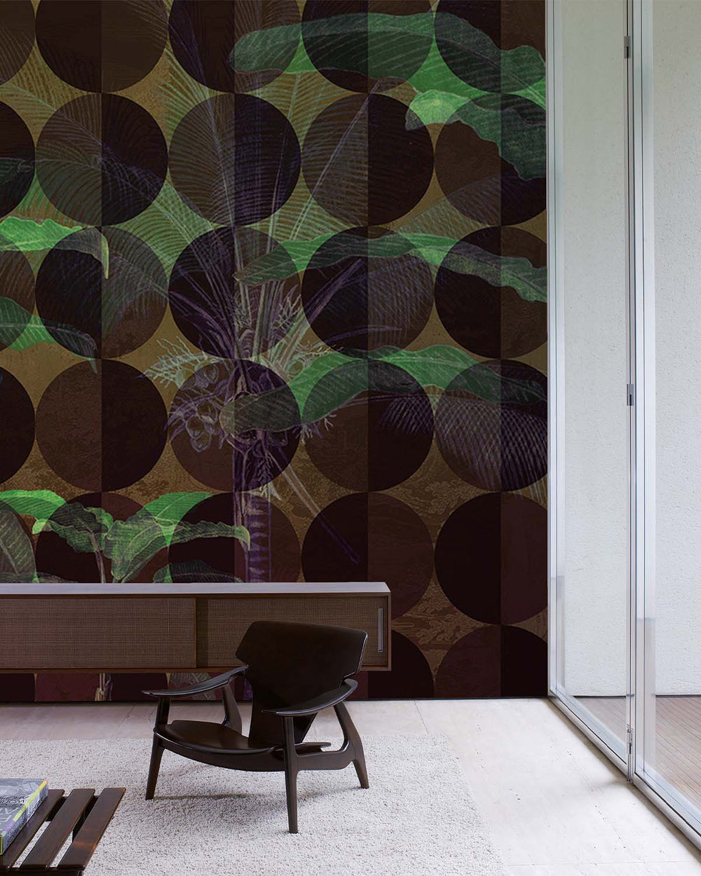 Green Circular Nature Wall Mural M9464