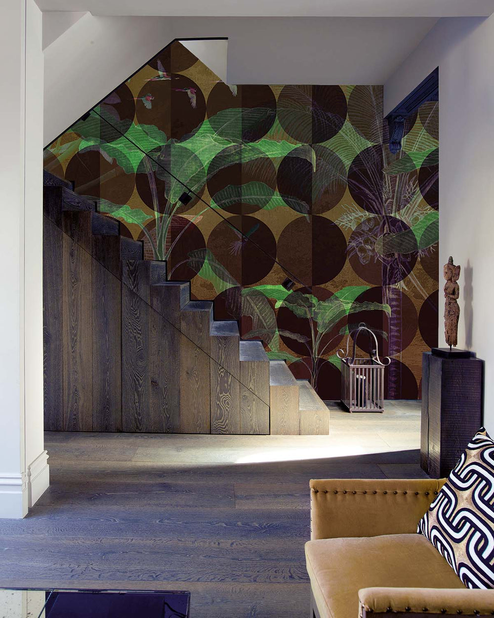 Green Circular Nature Wall Mural M9464