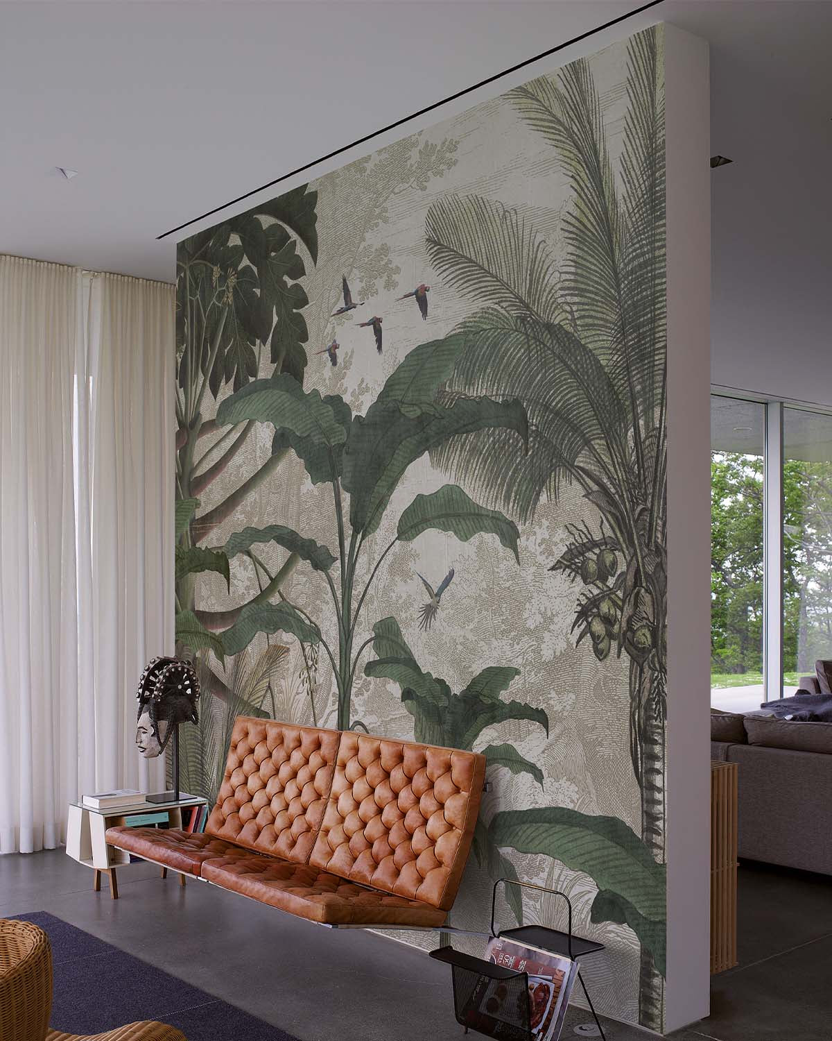 Green Tropical Illustration Digital Wallpaper M9484