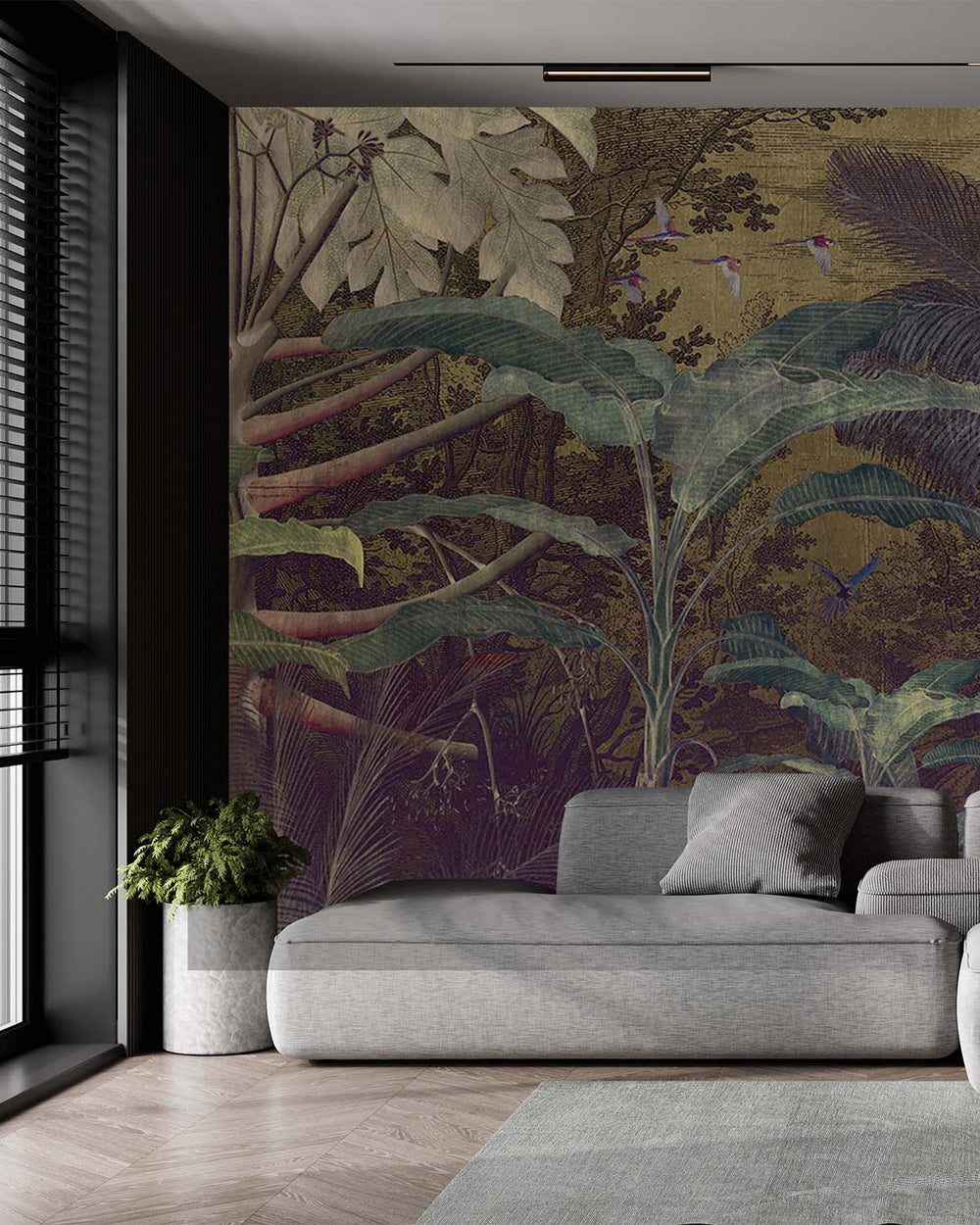 Purple Tropical Illustration M9485