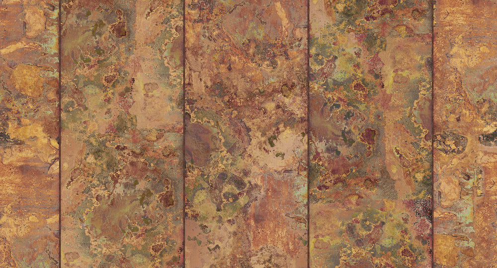 Orange Rusted Metal Panels M9492