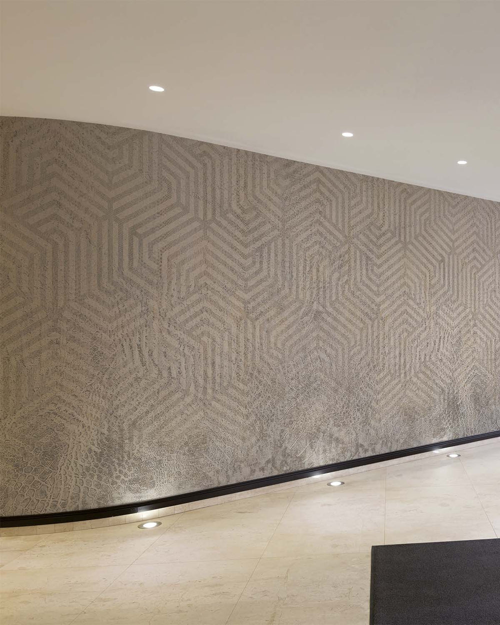 Beige Geometric Reptile Skin Wall Mural M9514