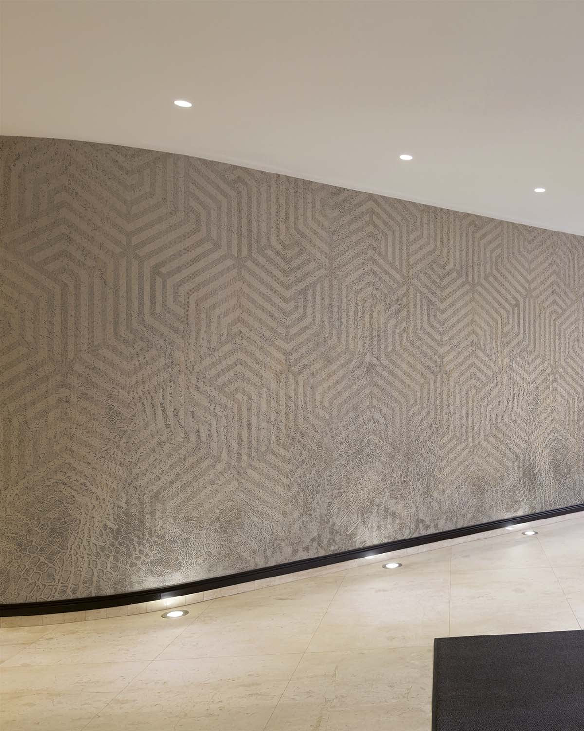 Beige Geometric Reptile Skin Wall Mural M9514