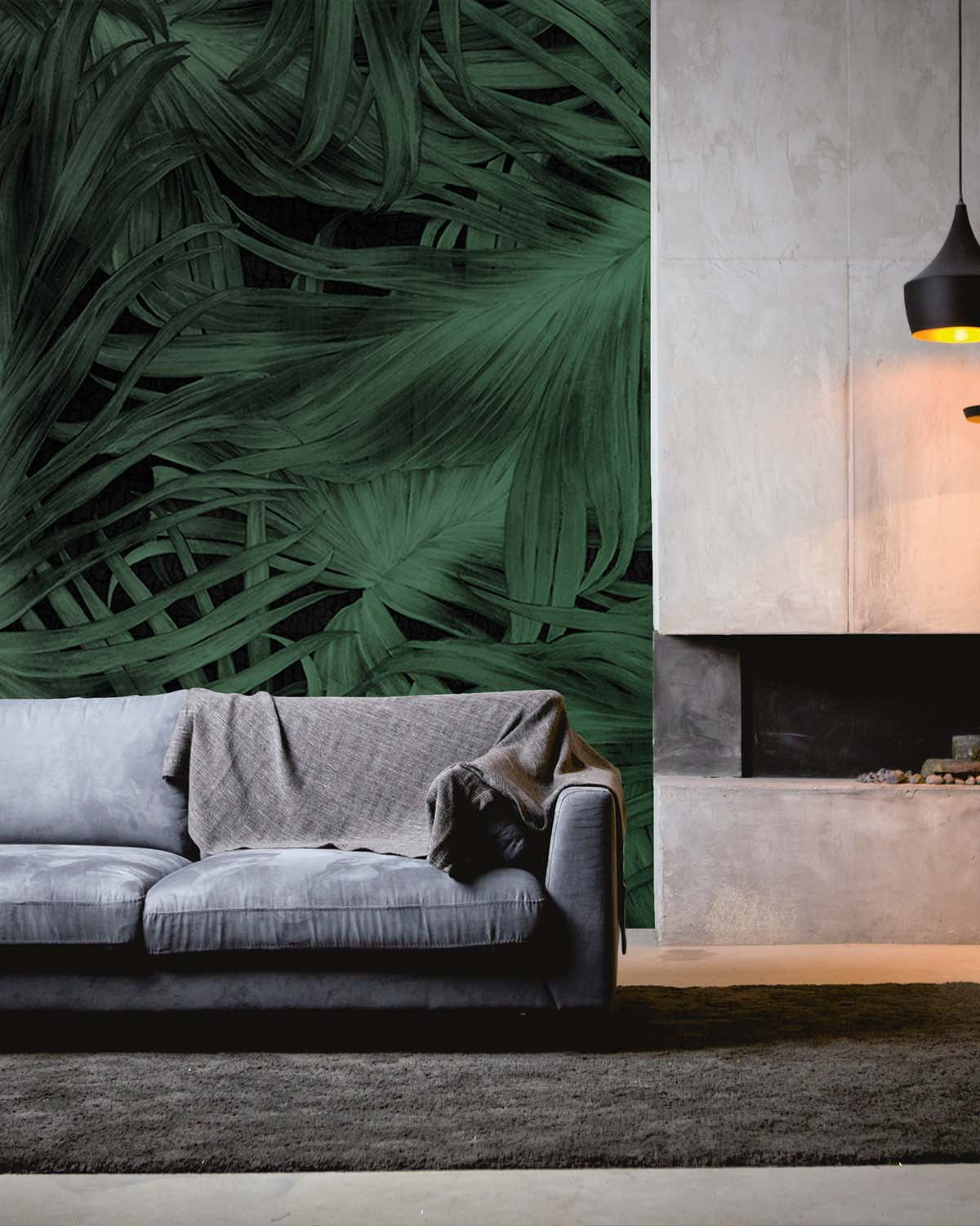 Green Flowing Botanicals Wall Mural M9531