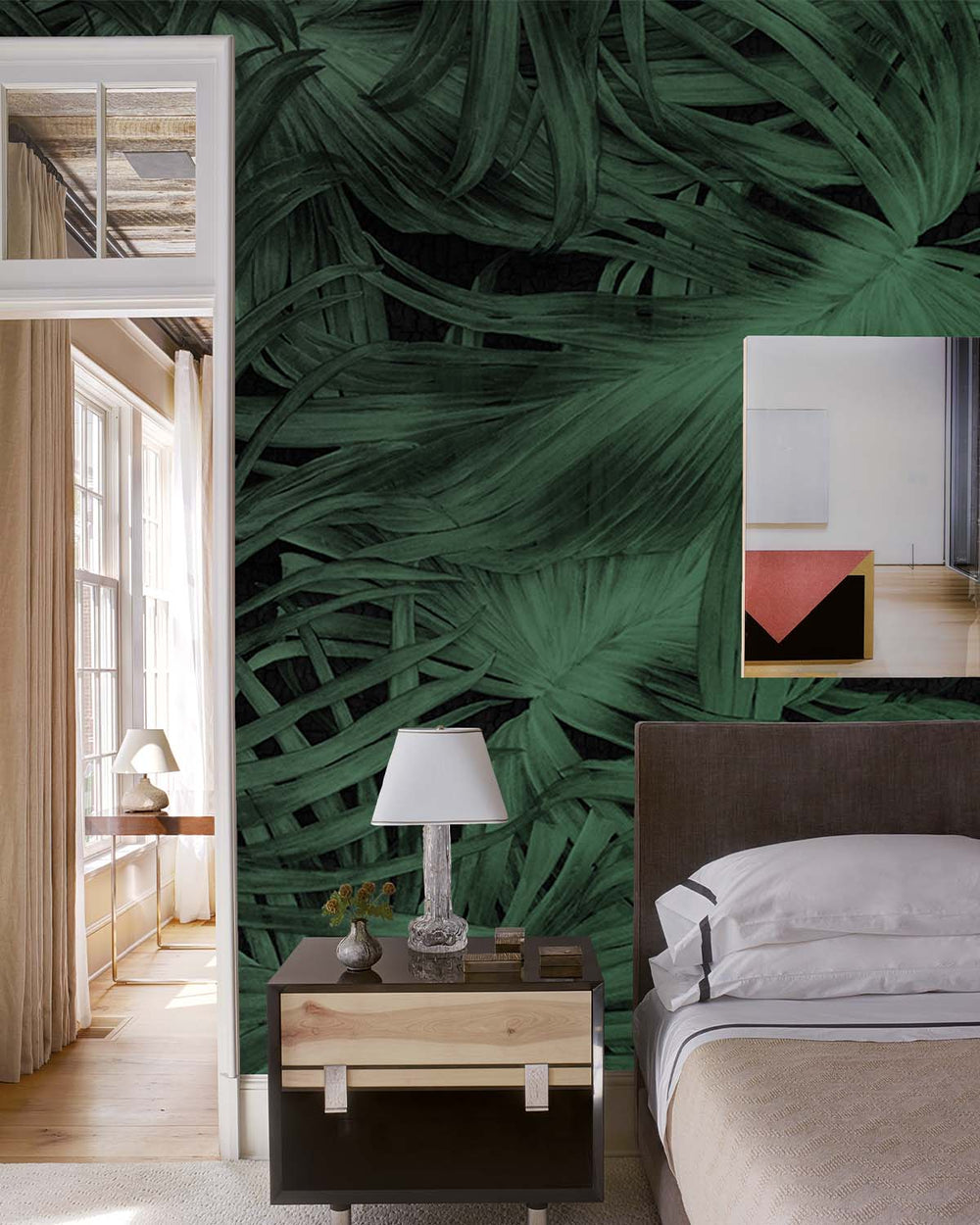 Green Flowing Botanicals Wall Mural M9531