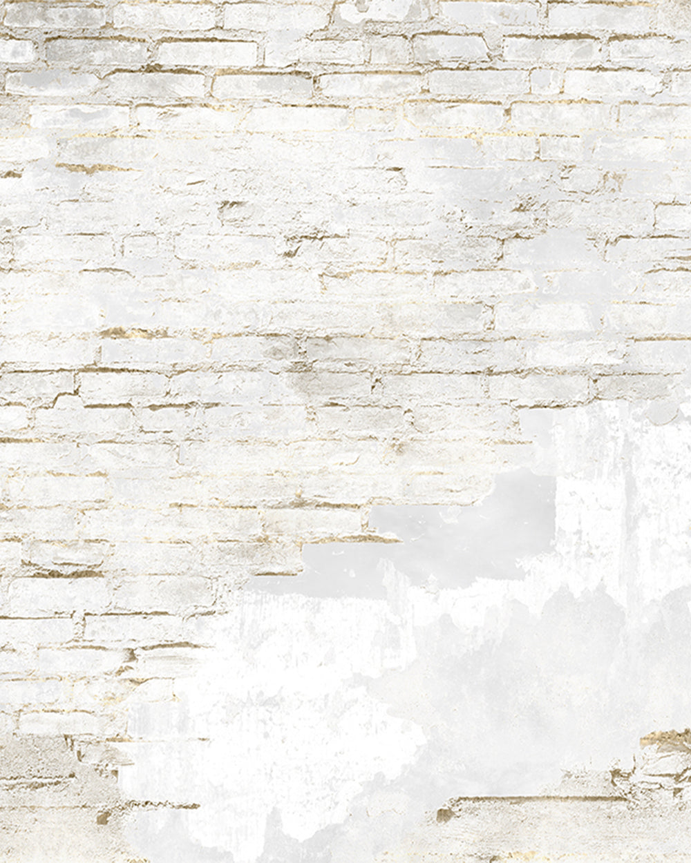 White Metallic Brick Wall Wall Mural M9532