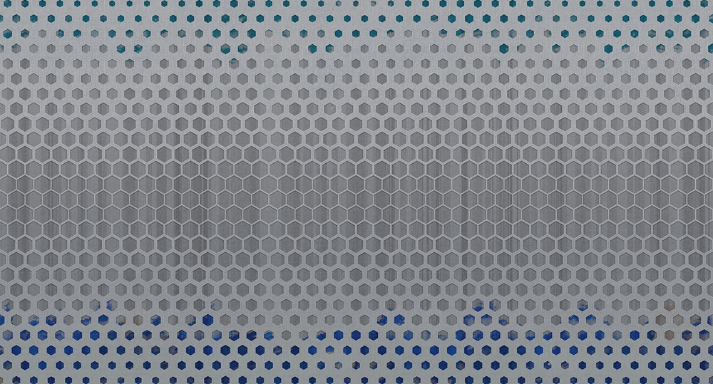 Grey Metamorphosing Hexagons Wall Mural M9539
