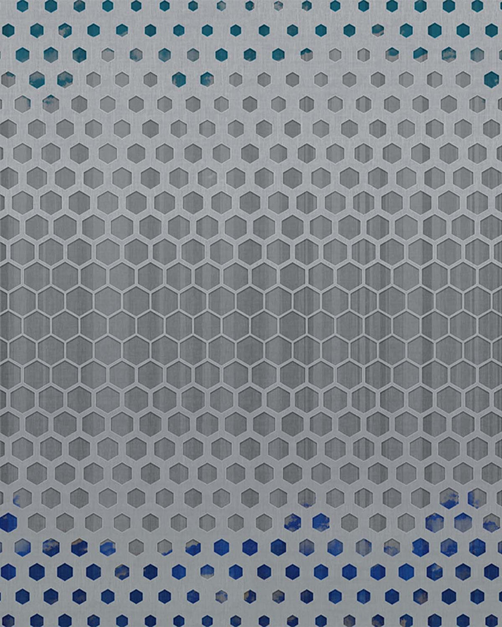 Grey Metamorphosing Hexagons Wall Mural M9539