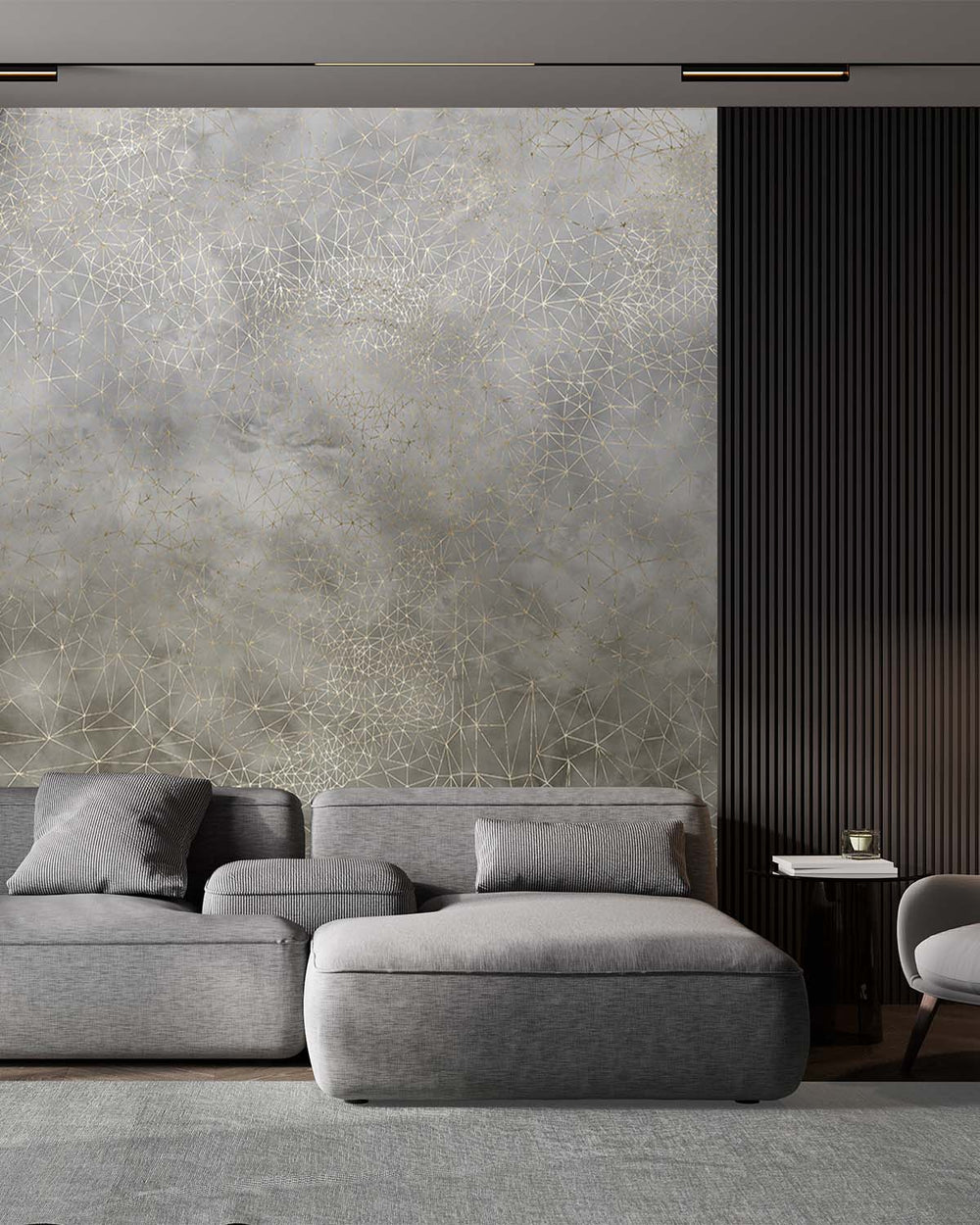 Cloudy Grey Star Mesh M9867