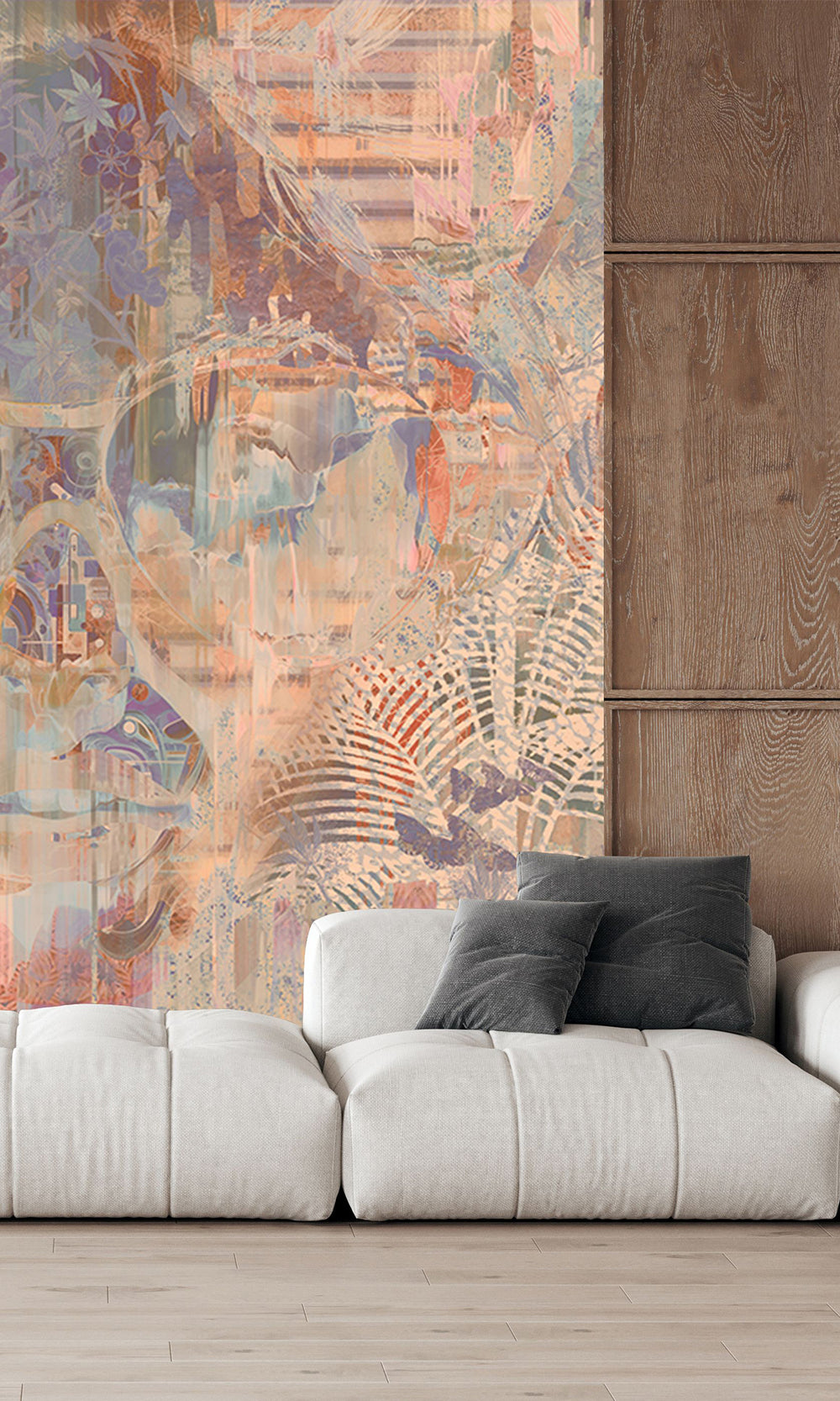 Gold Botanical Forest Queen Mural Wallpaper M2539 - Sample