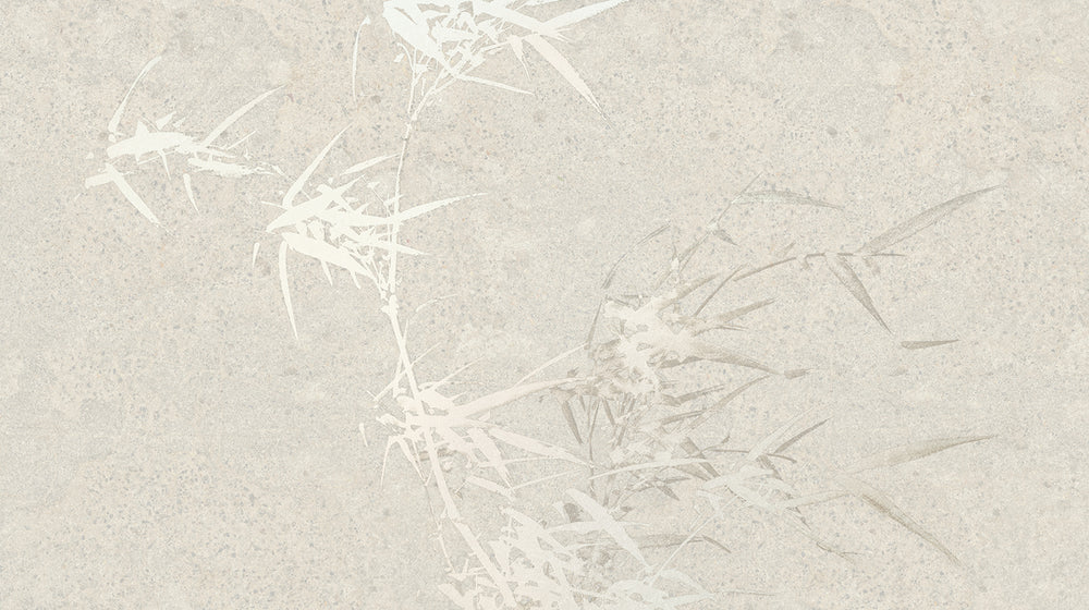 Ecru Abstract Bamboo Tree Mural Wallpaper M2540 - Sample