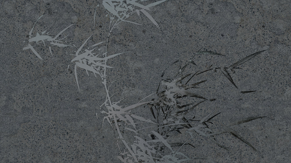 Charcoal Abstract Bamboo Tree Mural Wallpaper M2542