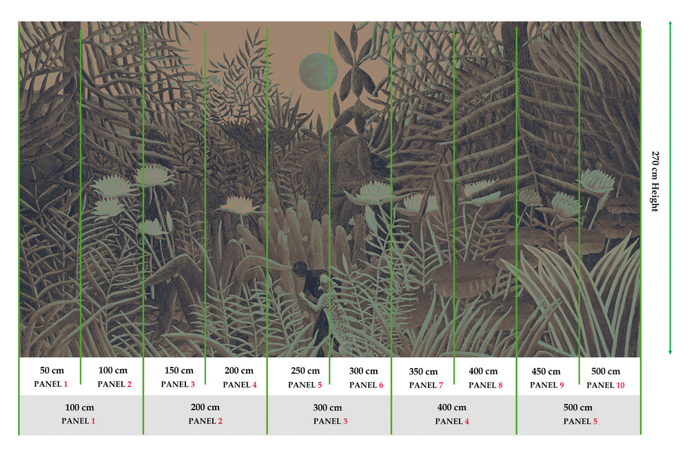 Ochre Lime Blossoming Desert Sunset Mural Wallpaper M2547