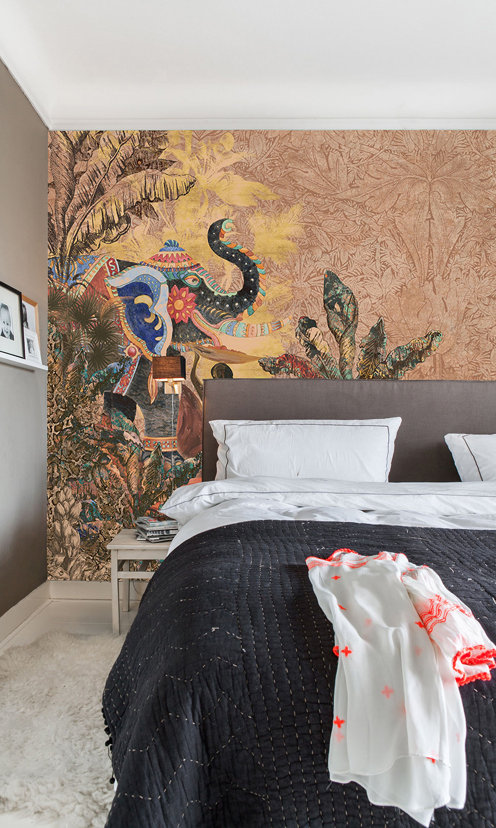 Copper Brown Enchanting Tropical Jungle Wall Mural M2552