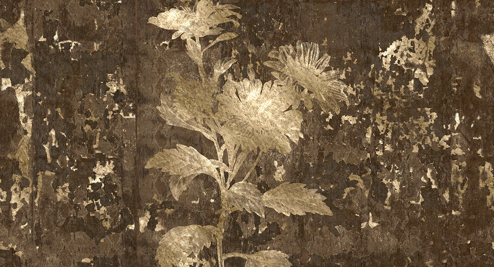 Umber Beige Mystic Abstract Marigold Mural Wallpaper M2564 -Sample