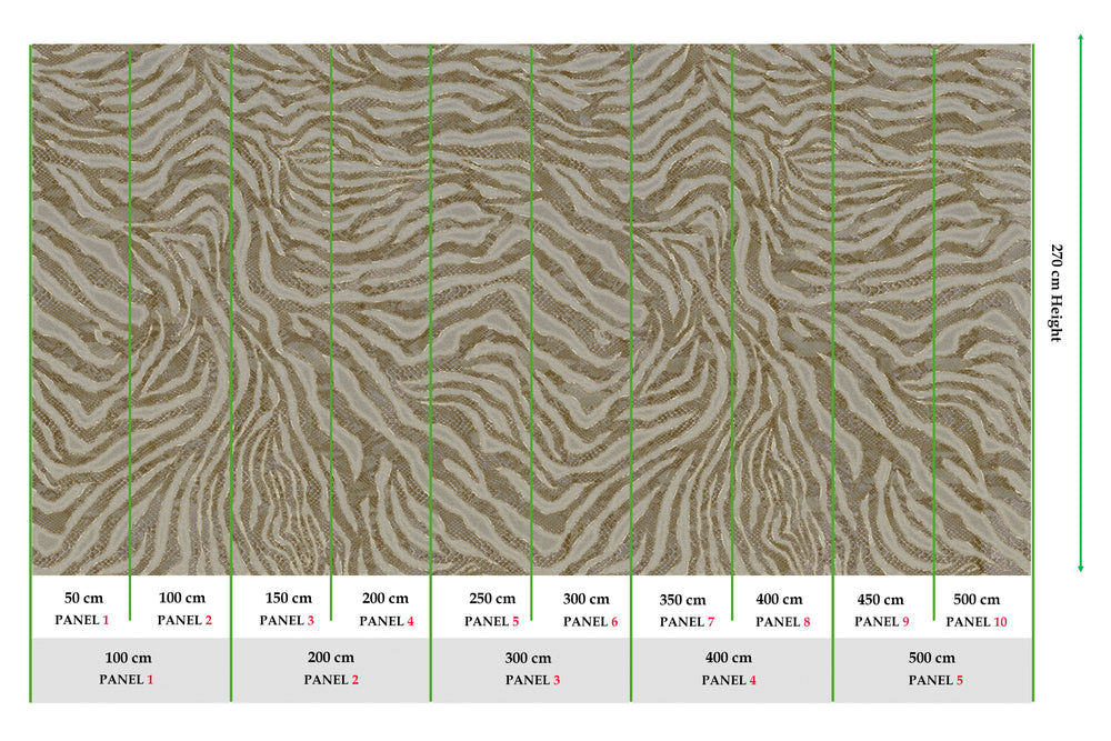 Khaki Winding Faux Snakeskin Mural Wallpaper M2581