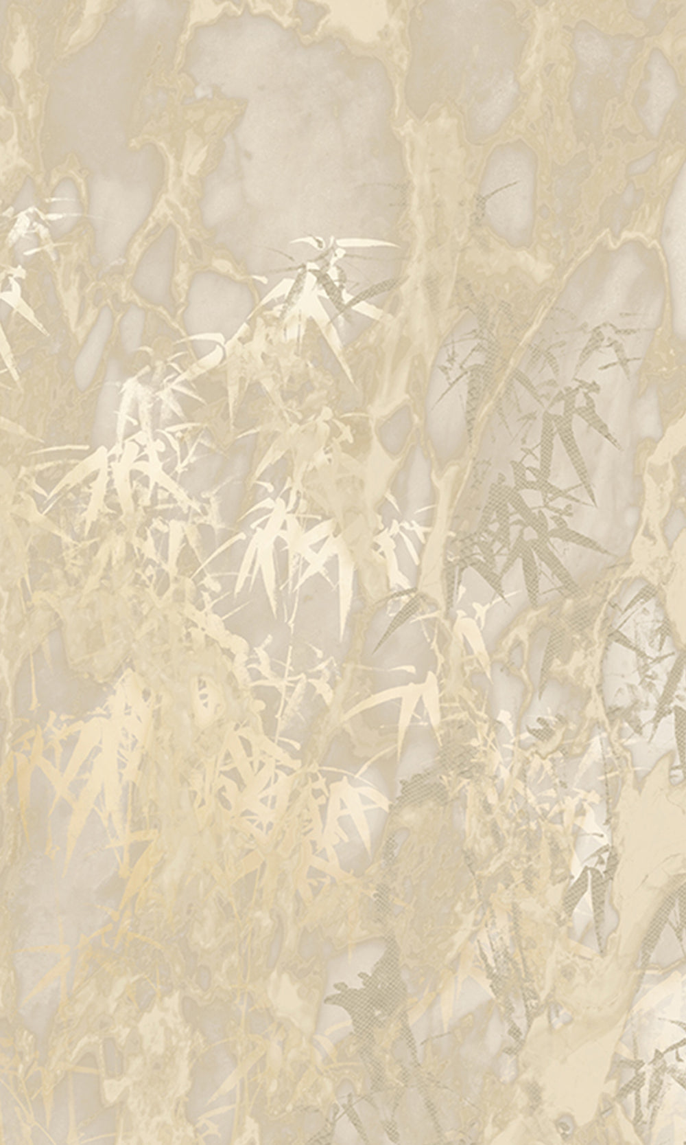 Gold Abstract Bamboo Forest Mural Wallpaper M2582 - Sample