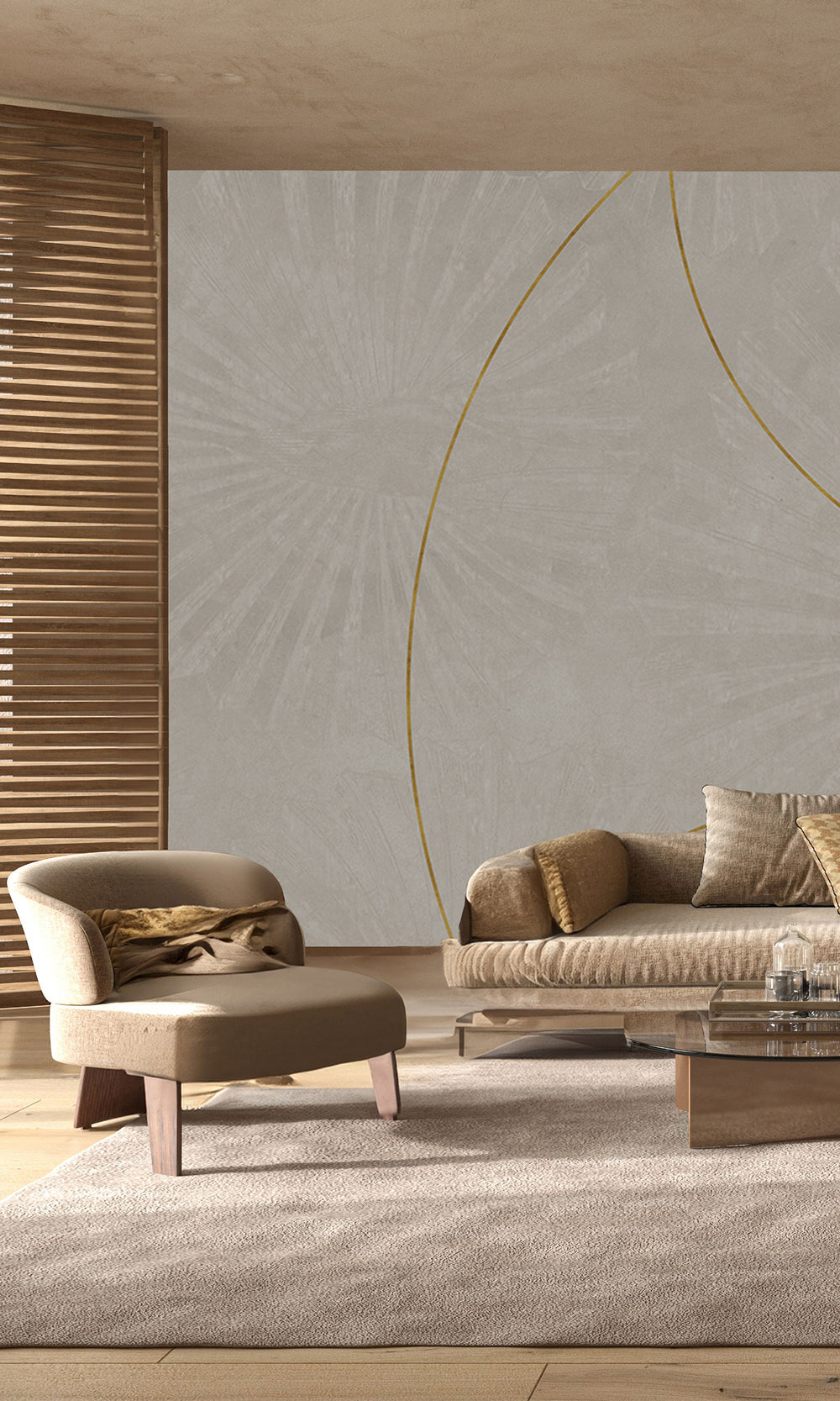Cloud Grey Abstract Geometric Mural Wallpaper M2586 - Sample