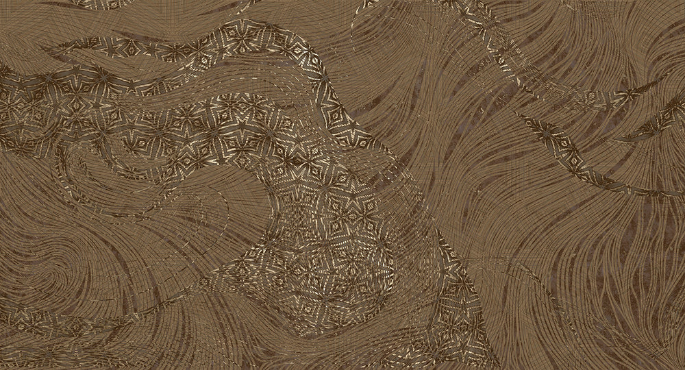 Light Chocolate Abstract Tree Dendrography Mural Wallpaper M2589
