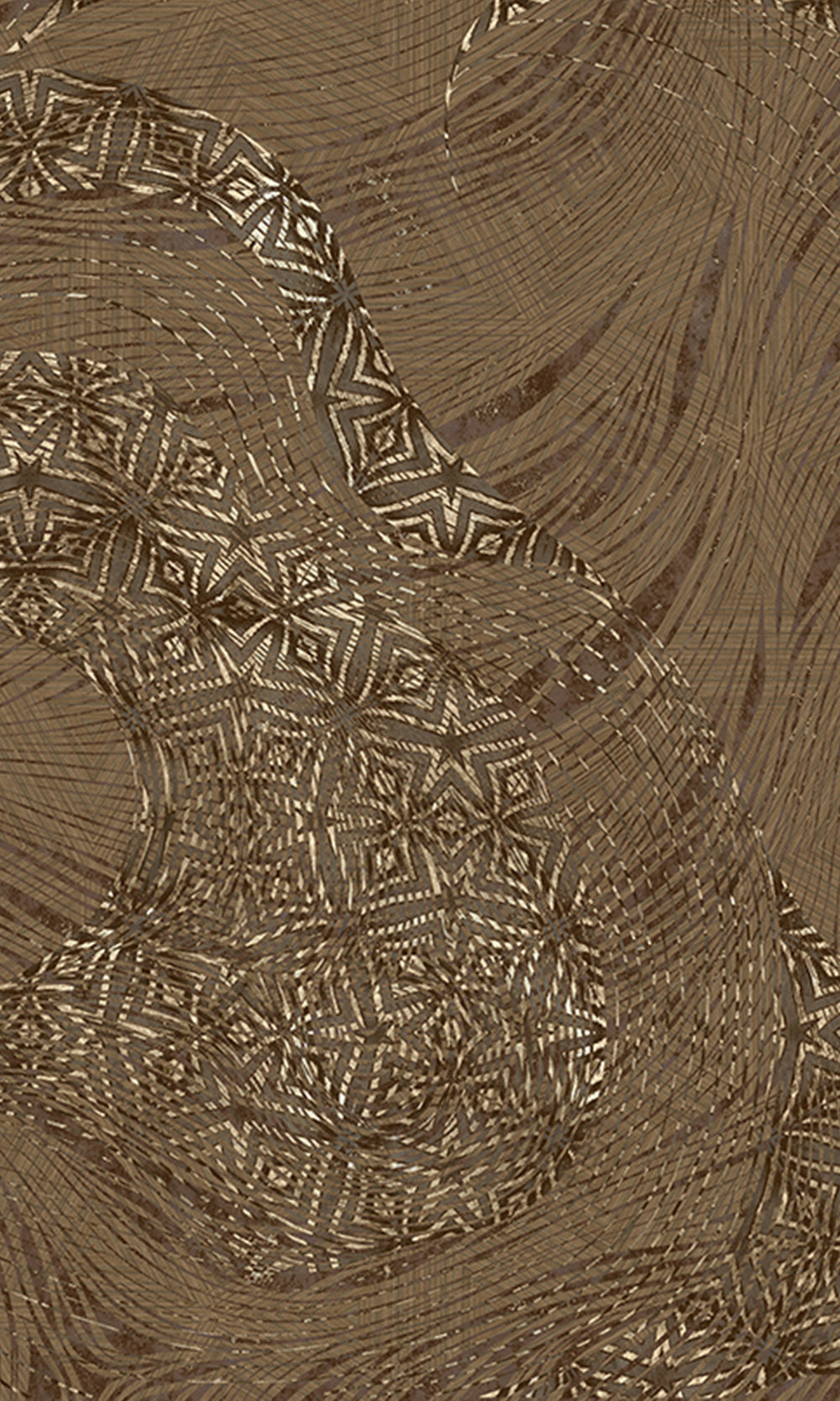 Light Chocolate Abstract Tree Dendrography Mural Wallpaper M2589