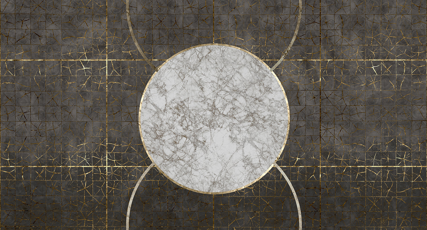 Charcoal Marbled Celestial Abstract Wall Mural M2600 – Walls