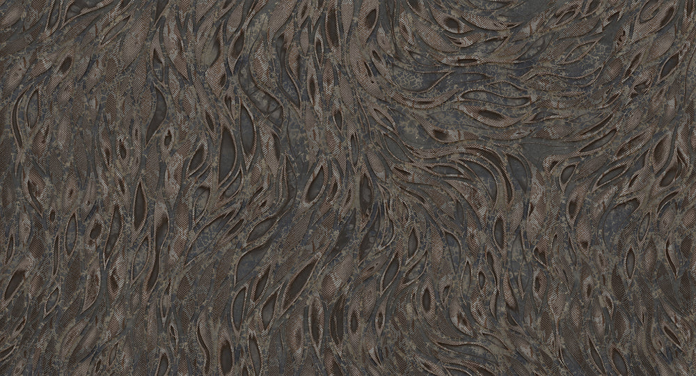 Charcoal Cascading Faux Snakeskin Mural Wallpaper M2606 - Sample